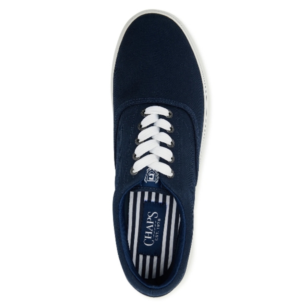Mens Chaps Navy Chace Canvas Lace-Up Casual Sneaker - Picture 15 of 15